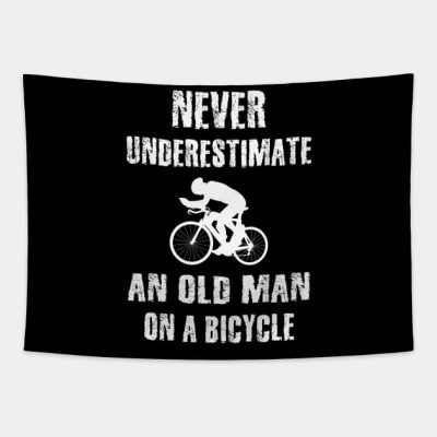 Never Underestimate An Old Man On A Bicycle Tapestry Official Cycling Merch