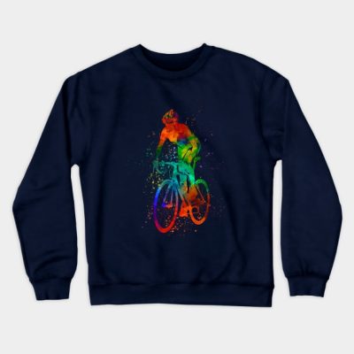 Watercolor Cycling Triathlon Crewneck Sweatshirt Official Cycling Merch