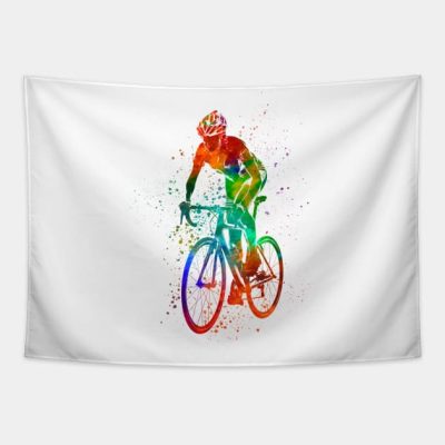 Watercolor Cycling Triathlon Tapestry Official Cycling Merch