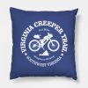 Virginia Creeper Trail Cycling Throw Pillow Official Cycling Merch