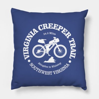 Virginia Creeper Trail Cycling Throw Pillow Official Cycling Merch