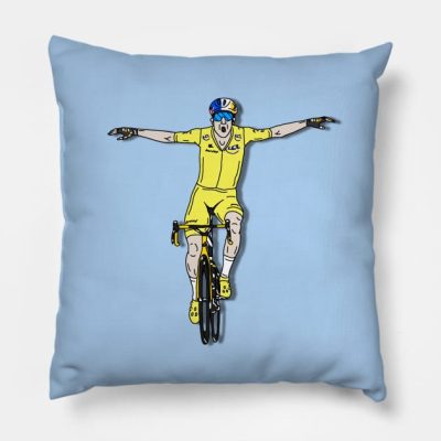 Wout Van Aert Tour De France 2022 Stage 4 Victory Throw Pillow Official Cycling Merch