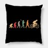 Cycling Evolution Vintage Throw Pillow Official Cycling Merch