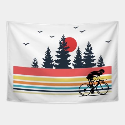 Vintage Retro Bicycle Cycling Mountain Bike Outdoo Tapestry Official Cycling Merch