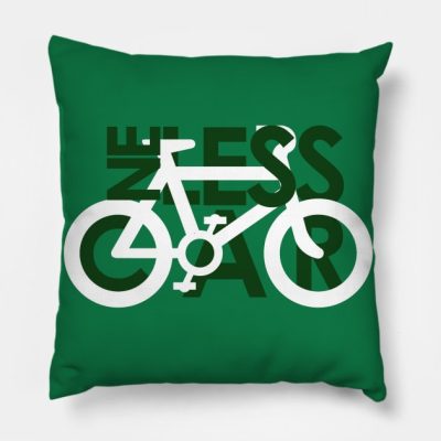 One Less Car 2 Throw Pillow Official Cycling Merch