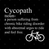 Funny Cycling Cycopath Noun Throw Pillow Official Cycling Merch