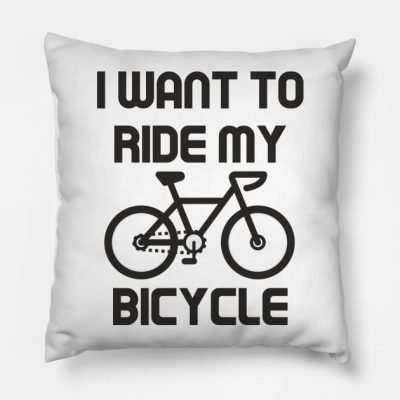 I Want To Ride My Bicycle Throw Pillow Official Cycling Merch