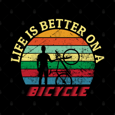 Life Is Better On A Bicycle Gift For Bicycle Rider Tapestry Official Cycling Merch