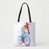 cycling road bicycle watercolor painting tote bag rf5e3d62dfa79421d8fbd2b1280f134dc 6kcf1 1000 - Cycling Gifts