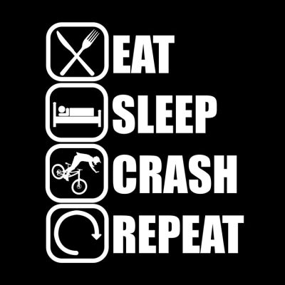 Eat Sleep Crash Repeat Tote Bag Official Cycling Merch