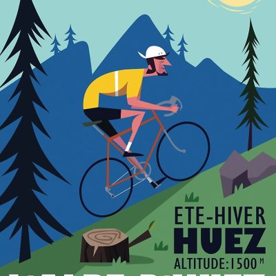 L'Alpe D'Huez Cyclist Poster Tote Bag Official Cycling Merch