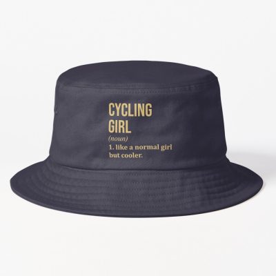 Cycling Girl Definition In Gold Bucket Hat Official Cycling Merch