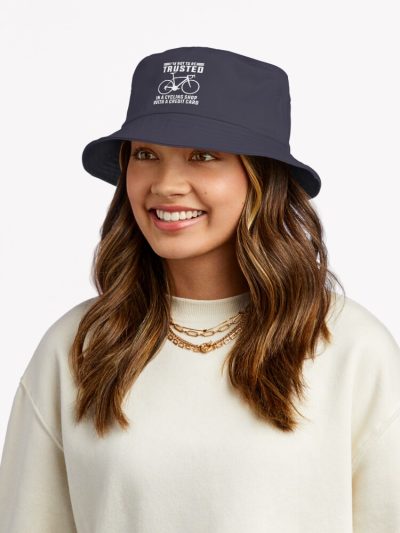 Not To Be Trusted In A Cycling Store, Funny Cycling, Cyclist Quote Bucket Hat Official Cycling Merch