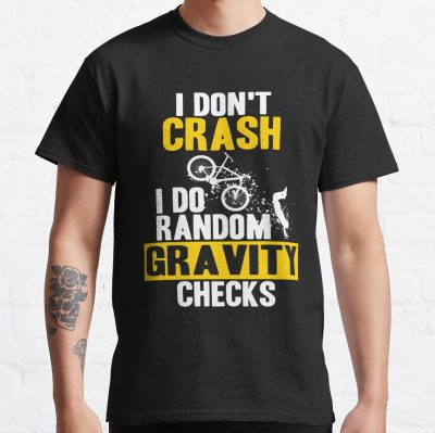 Gravity Checks Mountain Bike Mtb Mountain Biking Downhill T-Shirt Official Cycling Merch