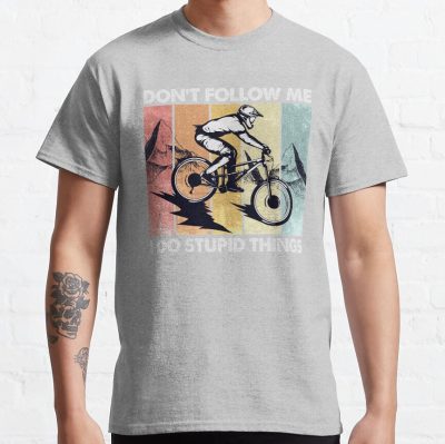 Downhill Don'T Follow Me I Do Stupid Things T-Shirt Official Cycling Merch