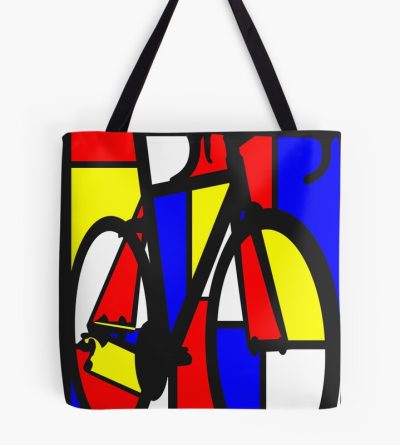 Mondrianesque Road Bike Tote Bag Official Cycling Merch