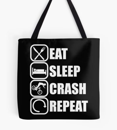 Eat Sleep Crash Repeat Tote Bag Official Cycling Merch