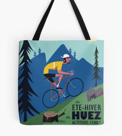 L'Alpe D'Huez Cyclist Poster Tote Bag Official Cycling Merch