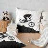 Downhill Biking Throw Pillow Official Cycling Merch