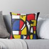 Mondrian Bicycle Art Throw Pillow Official Cycling Merch