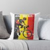 Wout Van Aert Cycling  Art Retro Throw Pillow Official Cycling Merch