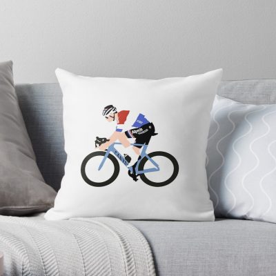 Mathieu Van Der Poel Cyclist 2 Throw Pillow Official Cycling Merch