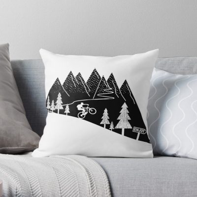 Mountain Bike Mtb Cycling Bicycle Biker Gift Throw Pillow Official Cycling Merch