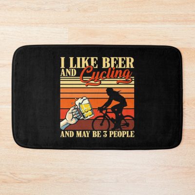 Like Beer And Cycling Bath Mat Official Cycling Merch