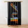 Retro Bike Ride Cycling Shower Curtain Official Cycling Merch