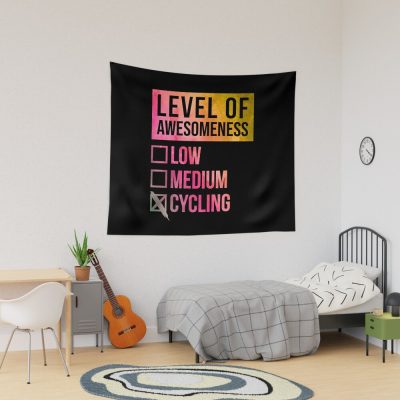 Level Of Cycling In Watercolor Tapestry Official Cycling Merch