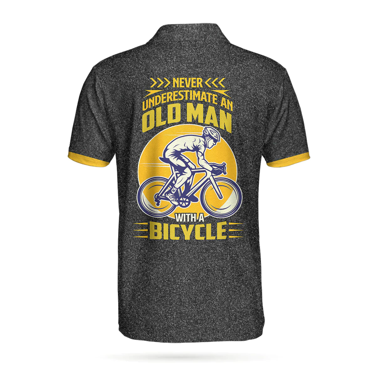 Never Underestimate An Old Man With A Bicycle EZ16 2604 Custom Polo Shirt - Cycling Gifts