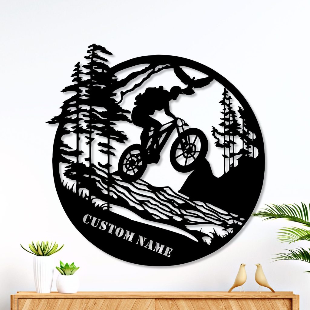 Personalized Cycling Metal Sign Metal